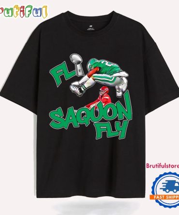 Fly Saquon Fly Eagles Saquon Barkley Super Bowl Lix Parody T Shirt