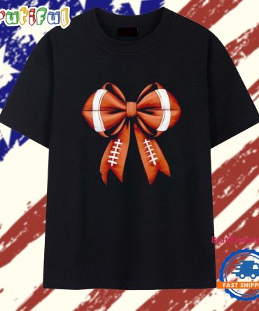 Football Coquette Bow T Shirt