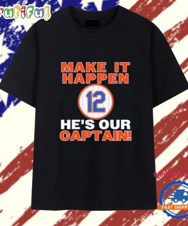 Francisco Lindor Make It Happen He’S Our Captain Ny Mets T Shirt