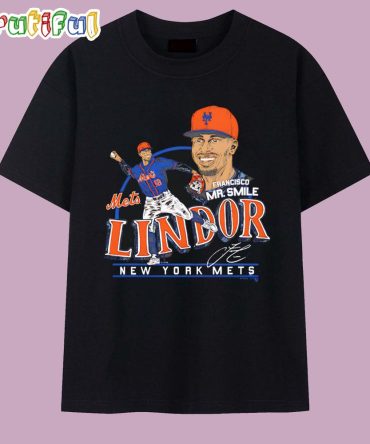 Francisco Lindor New York Mets Caricature Signature T Shirt