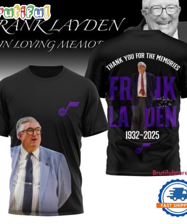 Frank Layden Utah Jazz 1932 2025 Thank You For The Memories 3D Shirt