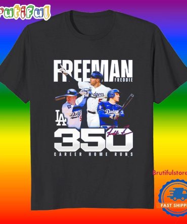 Freddie Freeman Los Angeles Dodgers 350 Career Home Runs T Shirt