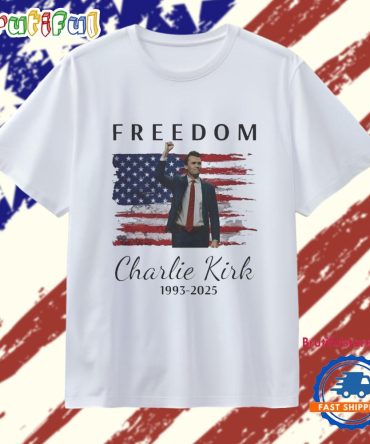Freedom Charlie Kirk True Patriot 1993-2025 Rip Memorial American Flag T Shirt