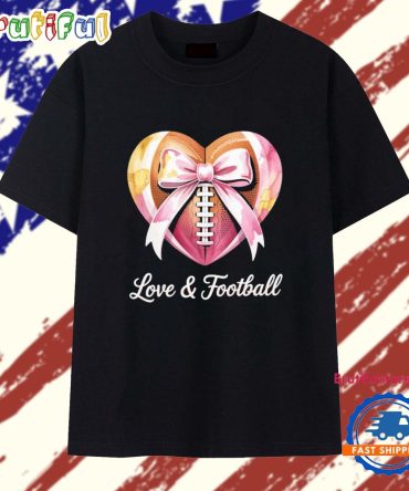 Funny Love Football Oversized 2025 T Shirt