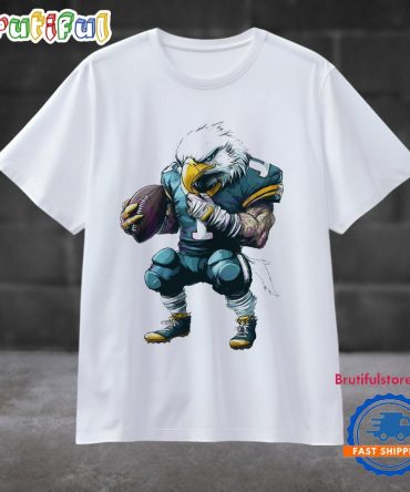 Funny Retro Bird Gang Eagle Football Mascot T Shirt