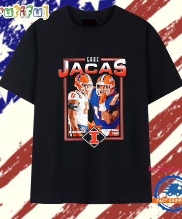 Gabe Jacas Illinois Fighting Illini Attack T Shirt