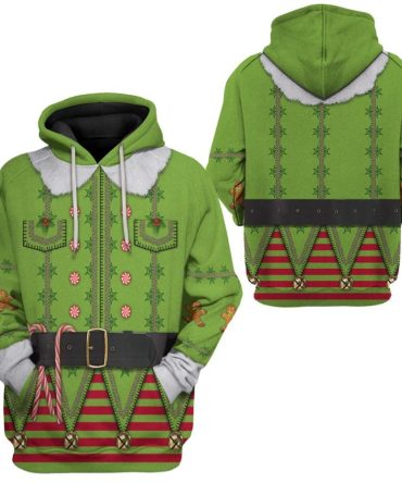Christmas Elf Shirt Elf Christmas Elf With Candies Costume Hoodie Christmas Elf Hoodie