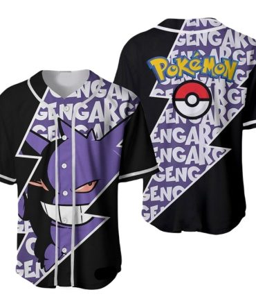Catch 'Em All: Gengar Pokémon Baseball Jersey – Vibrant Design, Perfect For Fans!