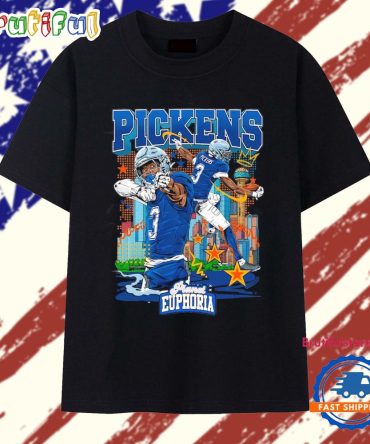 George Pickens Dallas Cowboys Hand Drawn Artwork T Shirt