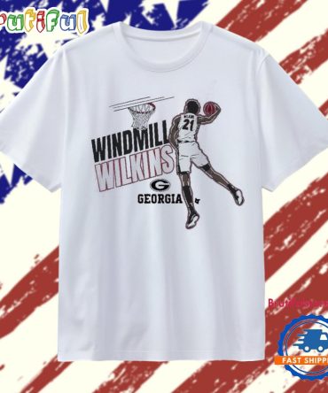 Georgia Basketball Windmill Jake Wilkins T Shirt