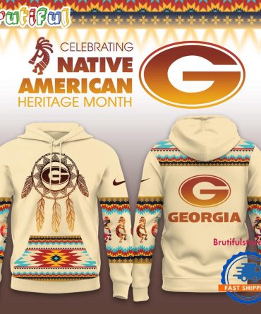 Georgia Bulldogs 2025 Ncaa Native American Heritage Limited New Hoodie