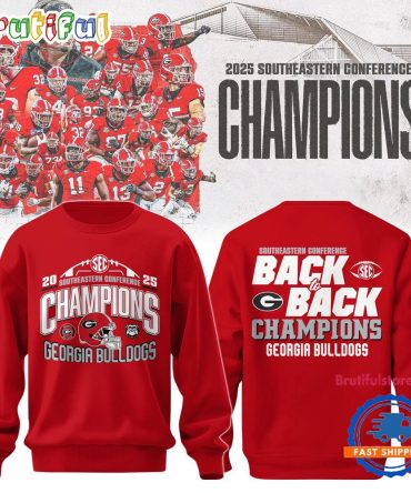 Georgia Bulldogs 2025 Sec Football Conference Champions Limited Edition Red Sweatshirt