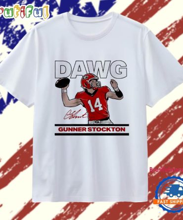 Georgia Bulldogs Football Gunner Stockton Is A Dawg Signature T Shirt