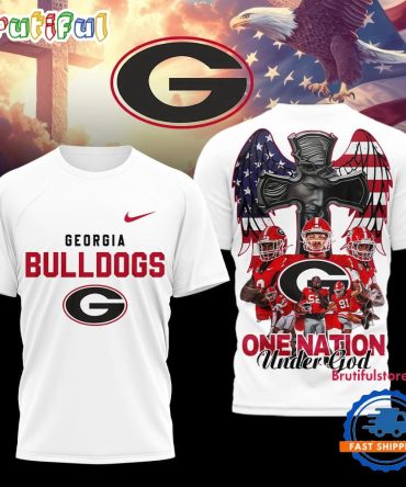 Georgia Bulldogs Ncaa Graphic Player One Nation Under God 3D Shirt