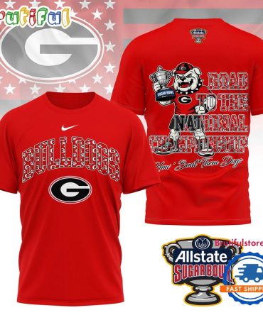 Georgia Bulldogs Ncaa Sugar Bowl Game Champions Limited 3D Shirt