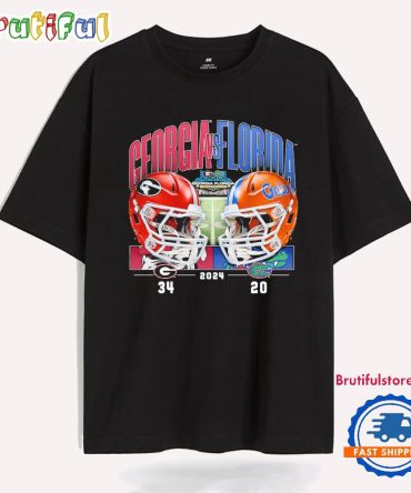 Georgia Bulldogs Victory 34 20 Florida Gators Football 2024 Rivalry Score T Shirt
