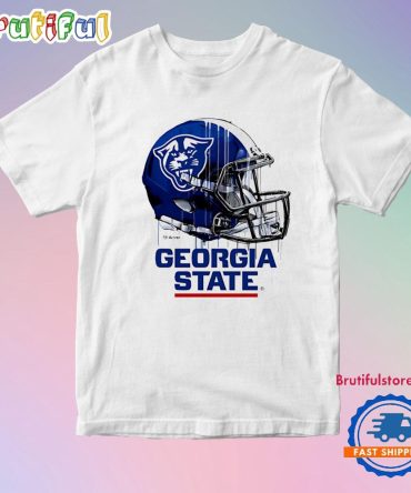 Georgia State Panthers Dripping Football Helmet T Shirt