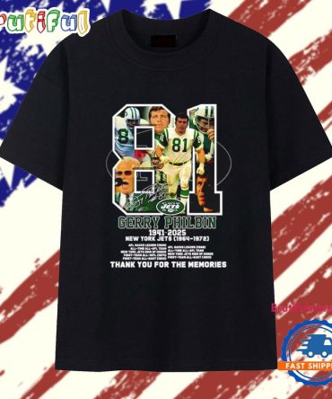 Gerry Philbin 1941 2025 New York Jets Thank You For The Memories T Shirt