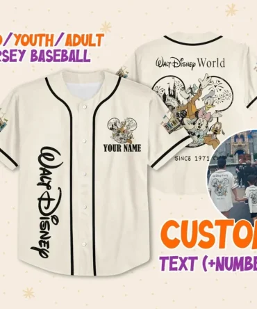 Custom Disney Baseball Jersey For Kids/Youth/Adults – Personalize With Name & Number