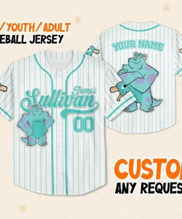 Custom Monster Baseball Jersey - Kids/Youth/Adult Sizes - Add Name - Perfect Gift!