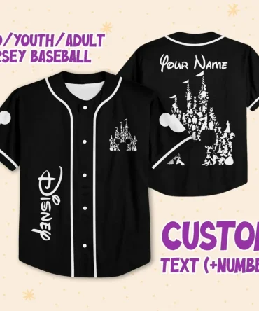 Custom Disney Baseball Jersey For Kids/Youth/Adults – Personalize Name & Number