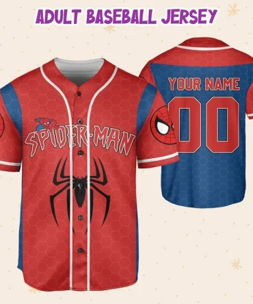 Customizable Spider-Themed Baseball Jersey - Adult Size, Perfect Gift For Fans!