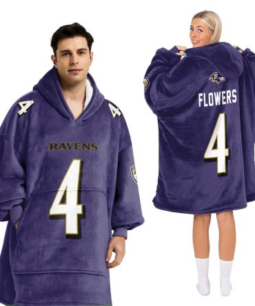 4 Baltimore Football Unisex Blanket Hoodie