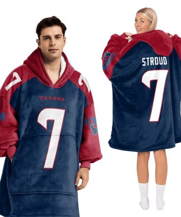 Adult C.S 7 Houston Football Unisex Blanket Hoodie