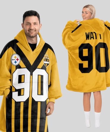 T.J.W 90 Pittsburgh Football Unisex Blanket Hoodie