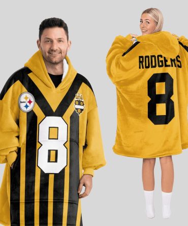 8 Pittsburgh Football Unisex Blanket Hoodie