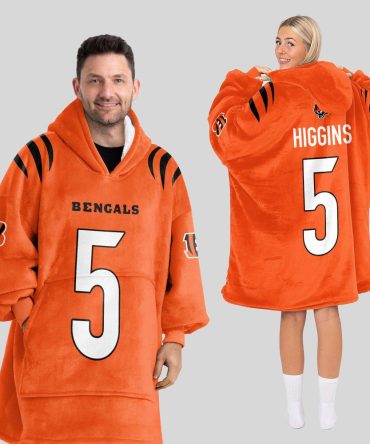 Adult 5 Cincinnati Football Unisex Blanket Hoodie