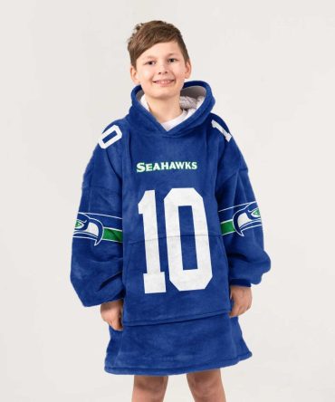 Kid 10 Seattle Football Unisex Blanket Hoodie