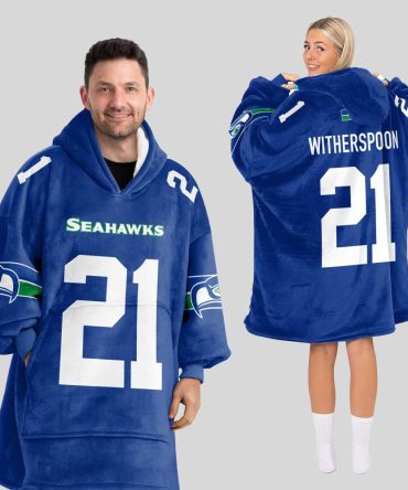 Adult 21 Seattle Football Unisex Blanket Hoodie