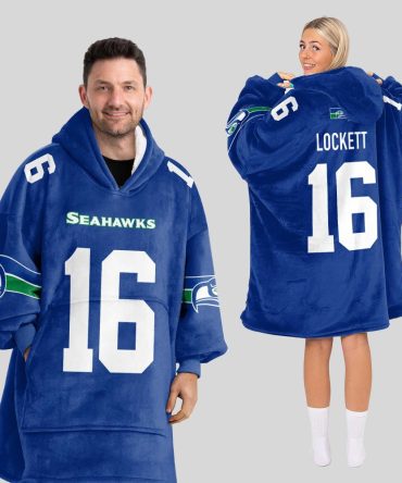 Adult 16 Seattle Football Unisex Blanket Hoodie