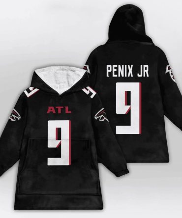 M.P 9 Atlanta Football Unisex Blanket Hoodie