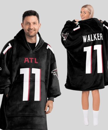 Adult 11 Atlanta Football Unisex Blanket Hoodie