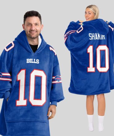 Buffalo Football 10 Unisex Blanket Hoodie