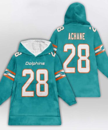 Adult 28 Miami Football Unisex Blanket Hoodie