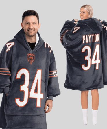 Adult 34 Chicago Football Unisex Blanket Hoodie