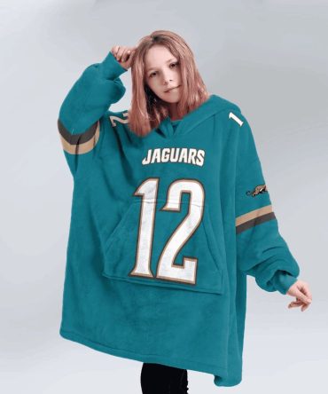 Kid 12 Jacksonville Football Unisex Blanket Hoodie