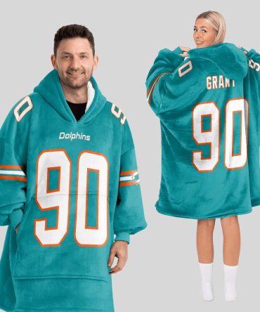 Adult 90 Miami Football Unisex Blanket Hoodie