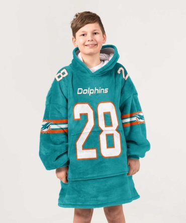Kid 28 Miami Football Unisex Blanket Hoodie