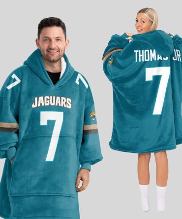 Adult 7 Jacksonville Football Unisex Blanket Hoodie