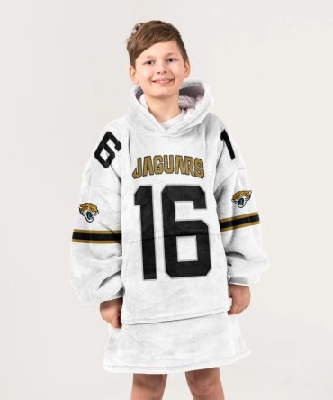 Kid 16 Jacksonville Football Unisex Blanket Hoodie