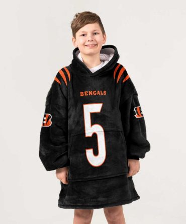 Kid 5 Cincinnati Football Unisex Blanket Hoodie