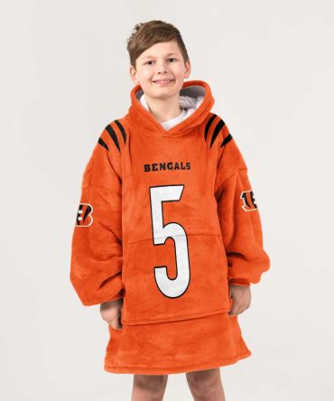 Kid 5 Cincinnati Football Unisex Blanket Hoodie