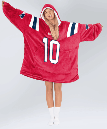10 New England Football Unisex Blanket Hoodie