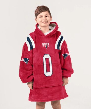 Kid 0 New England Football Unisex Blanket Hoodie