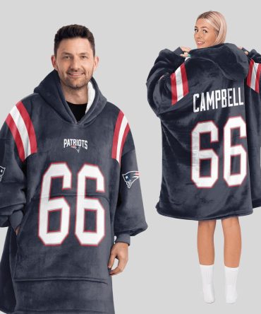 W.C 66 New England Football Unisex Blanket Hoodie