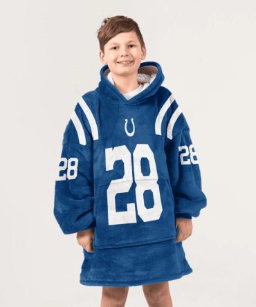 Kid 28 Indianapolis Football Unisex Blanket Hoodie
